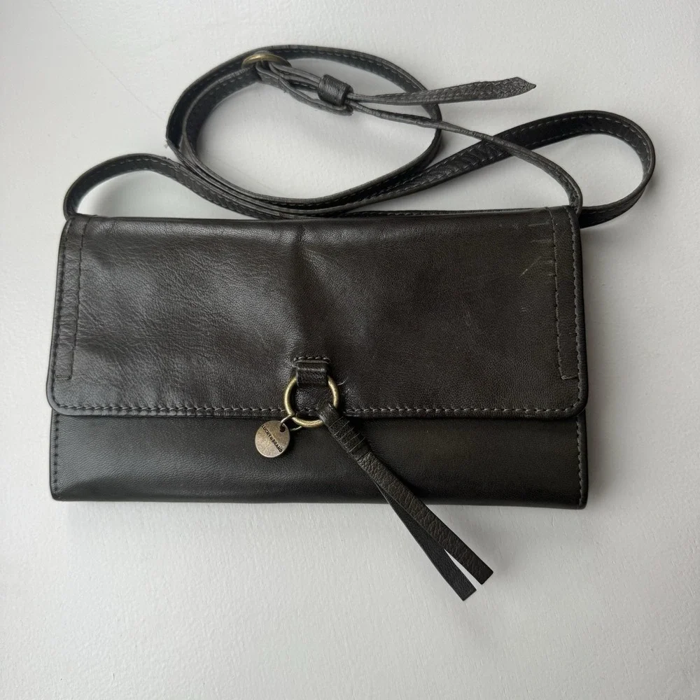 Lucky Brand Crossbody ~ Converts To Wallet ~ Deep Dark Green 8x5x1 inches